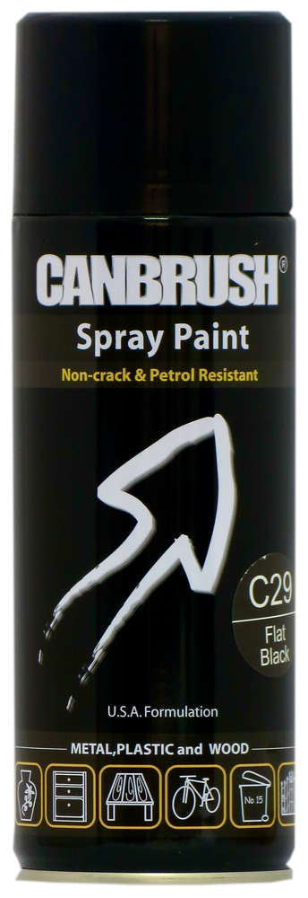 C29 Flat Black - Canbrush Spray Paints UK