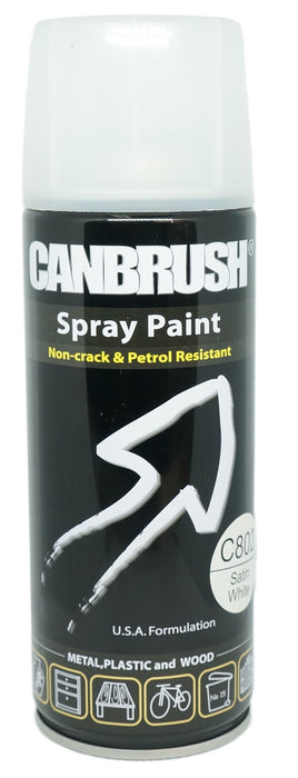 C802 Satin White - Canbrush Spray Paints UK