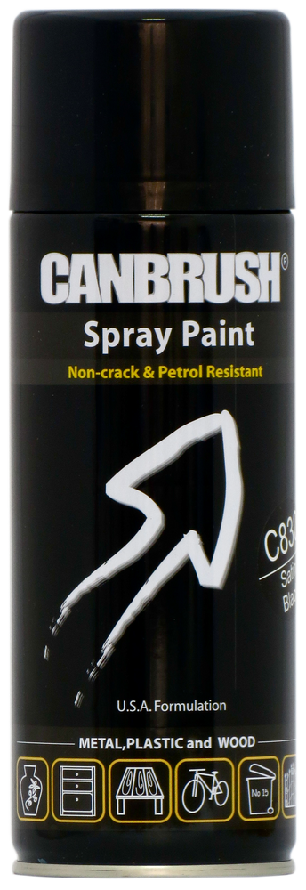 C830 Satin Black - Canbrush Spray Paints UK