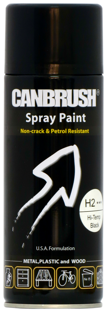 H2 Hi-Temp Black - Canbrush Spray Paints UK